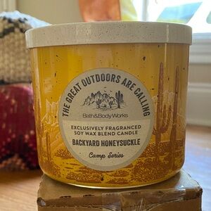 Set of 3 Bath & Body Works Backyard Honeysuckle Candle